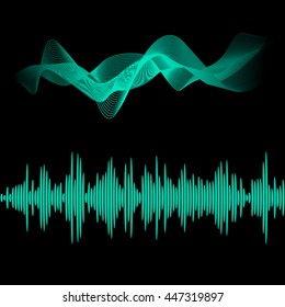 Abstract background equalizer. Sound waves. Vector illustration