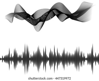 Abstract background equalizer. Sound waves. Vector illustration