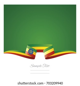 Abstract background Ethiopia flag ribbon