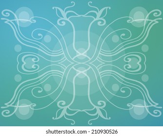 Abstract background with ethnic ornament, vector lace pattern