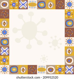 Abstract background with ethnic ornaments 