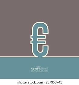 Abstract background with a euro sign. 