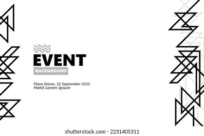 Abstract background for events decorated by angular lines.
