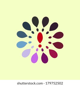 Abstract background with exclamatory signs