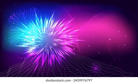 Abstract Background  with Explosive Effect 