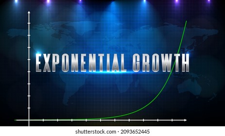 Abstract Background Of Exponential Growth Chart Graph