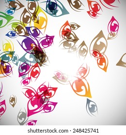 abstract background: eye