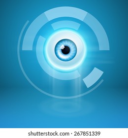 Fondo abstracto con ojo. Vector EPS10.