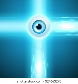 Abstract background with eye. EPS10 vector.