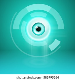 Abstract background with eye. For your business design. EPS10 vector.