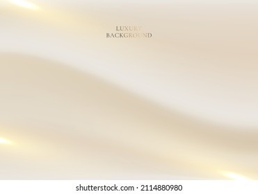 Abstract background fabric crease beige brown smooth color luxury style. Vector illustration