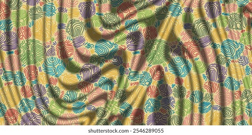 Abstrakter Hintergrund mit Stofftextur - handgezeichnete Vektorgrafik.