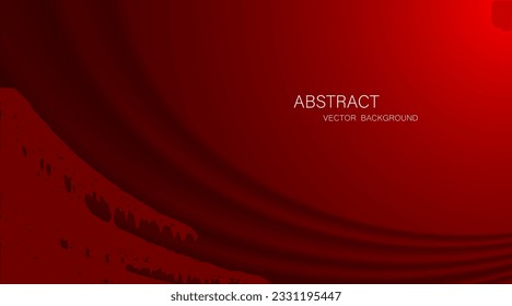 Abstract background, fabric waves or wavy lines, red silk or colored textiles for background. Elegant red background or dark wallpaper.
