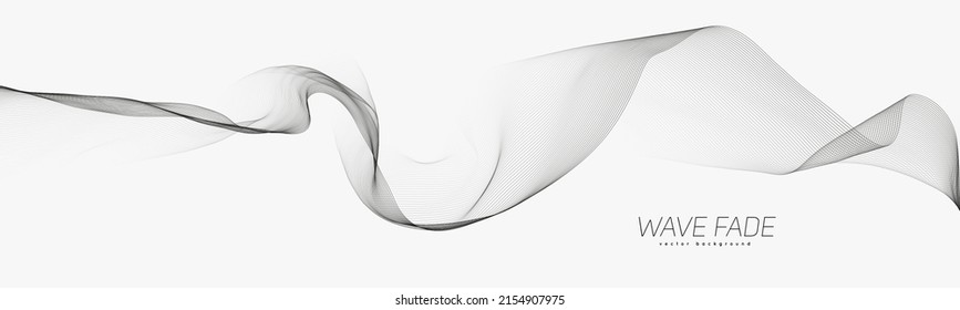 Abstrakter Hintergrund mit verblassten Zeilenwellen. Wellenform gezeichnet.
