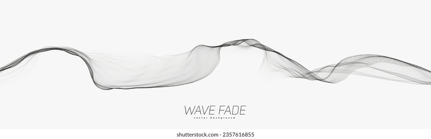Fondo abstracto con ondas de línea desvanecidas. Forma de onda retorcida.