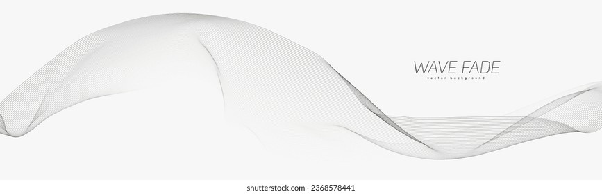 Abstrakter Hintergrund mit verblassten Zeilenwellen. Wellenform gezeichnet.
