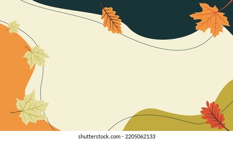 abstract background of fallen autumn leaves. Space for shopping sale promo poster, social media and web banner.