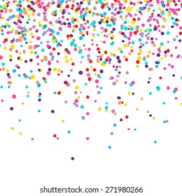 Abstract background with falling confetti