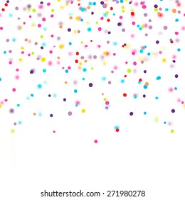 Abstract background with falling confetti 