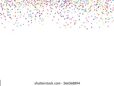 Abstract background with falling confetti