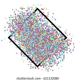 Abstract background with falling confetti