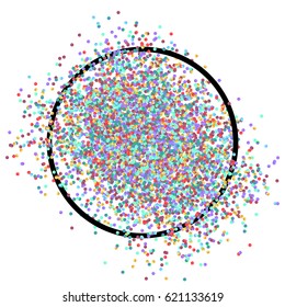 Abstract background with falling confetti