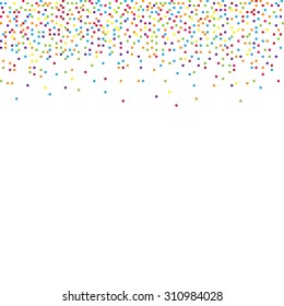 Abstract Background With Falling Confetti, Different Colored Pixels