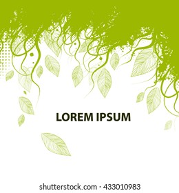 Abstract background falling leaves. Vector