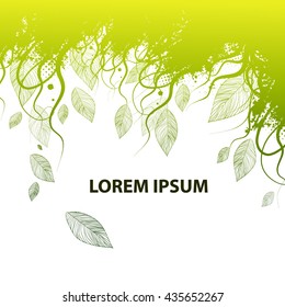 Abstract background falling leaves. Vector