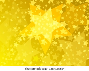 Abstract background of falling stars on gold paper. Glitter pattern for Christmas and New Year card, invitation for dinner, paper packaging. vector illustrator