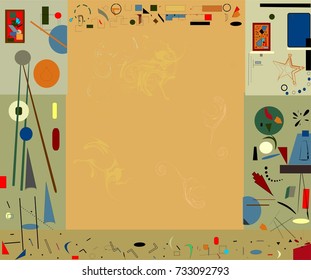 abstract background. fancy. geometric colorful shapes   white empty space for your text.