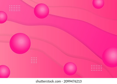 Abstract background in fancy pink shimmering colors with bubbles. Background with text field, template for banner, signage, cover, web, flyers, invitations. Vector graphics