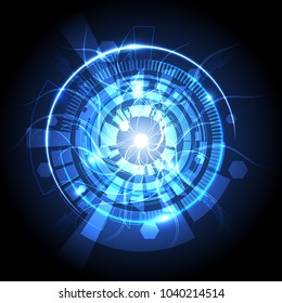 Abstract background, fast and stylish communication technology. Vector illustration