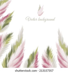 Abstract background with feathers. Vector illustration.