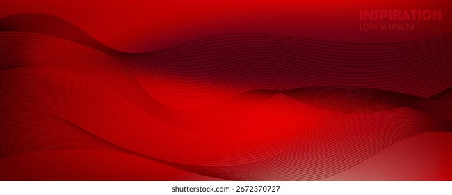 Abstract background features a gradient of red and dark red colors, creating a smooth, wave-like transition. suit for bussines contens,website,poster.