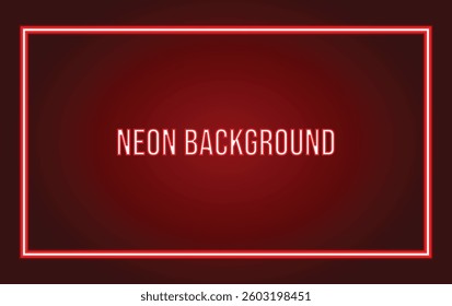 An abstract background features a luminous red neon rectangle, creating a striking frame effect. The design incorporates a smooth gradient, blending dark and vibrant hues r various design applications