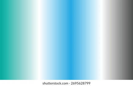 Un fondo abstracto presenta una serie de franjas de Vertical con una transición de gradiente suave. Los colores cambian de un azul aguamarina fresco y azul brillante a un plateado brillante y gris sutil.