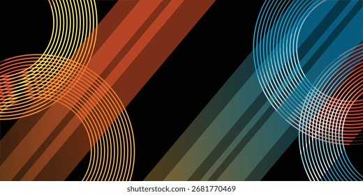 Fundo abstrato O fundo apresenta linhas suaves, fluindo criando um conceito suave, . digital ou de tecnologia. Fundo de luzes brilhantes. Conceito de tecnologia digital. ilustração vetorial.