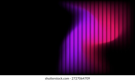 Abstract background featuring bold magenta gradient flowing through vertical lines on a dark background, modern and expressive for bold graphic design projects.