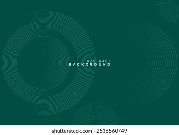 Un fondo abstracto con círculos y líneas verdes de botella crea un diseño elegante y elegante.