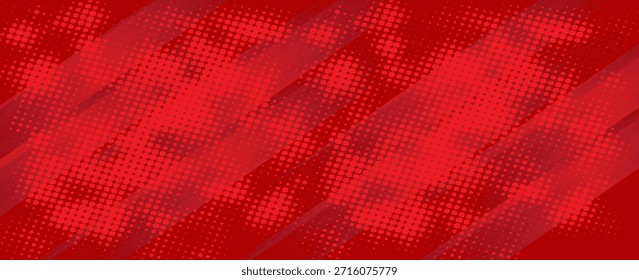 plano de fundo abstrato com traços de pincel vermelho diagonal com um padrão de meio-tom, perfeito para branding, designs digitais e marketing