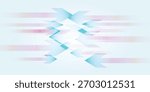 An abstract background featuring a dynamic composition of semi-transparent blue and pink arrows pointing in opposite directions, creating a sense of speed and movement.