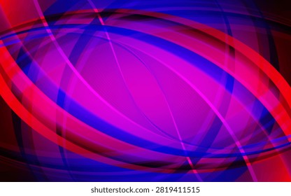 Abstract background featuring elegant flowing curved lines and dark light interplay, creating sophisticated energy shapes in a vibrant purple and red gradient for artistic projects.