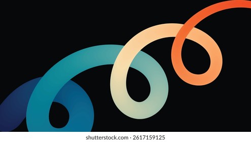 abstract background featuring flowing, intertwined gradient ribbons	