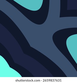 An abstract background featuring flowing, organic layers in a cool blue and cyan color palette.