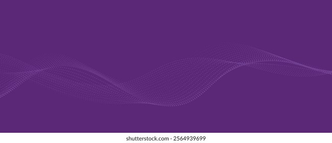 Abstract background featuring flowing purple wavy lines. The elegant curves and varying line thickness add a modern and sophisticated touch, ideal as a design element for presentations, posters