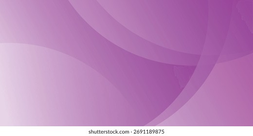 Fundo abstrato com curvas fluidas e translúcidas em tons de roxo e lavanda, criando um efeito de gradiente suave.