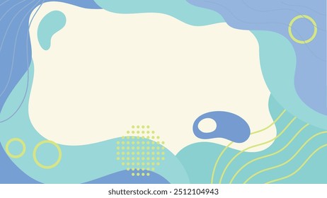 Abstract background featuring fluid shapes in blue and yellow tones, creating a modern and creative design perfect for various artistic projects.