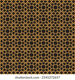 Fondo Abstractas con patrones islámicos dorados en un esquema de color negro.