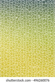 Abstract background featuring green and yellow tiles with subtle shadows and glossy reflections. Perfect for tech visuals, digital artwork, and contemporary design projects.